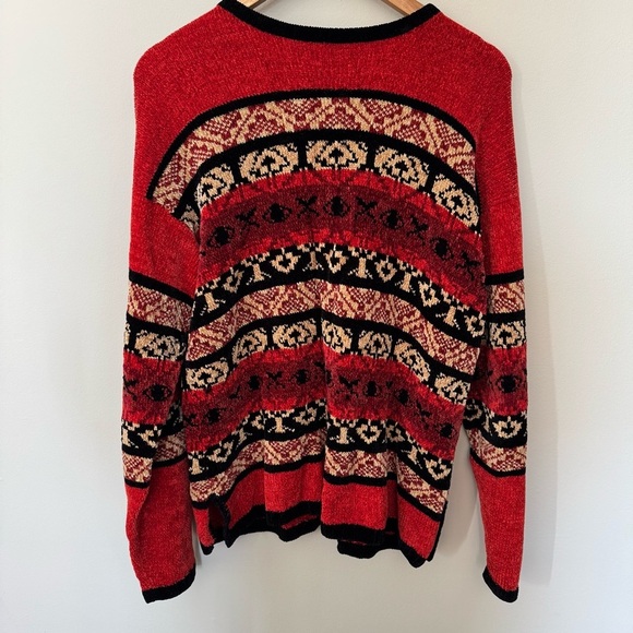 CB Milligan Milligan Brand Southwest Vintage Chenille Cardigan Size Medium - Picture 5 of 6